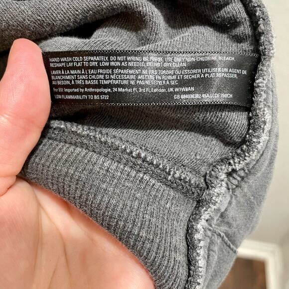 Anthropologie Saturday Sunday Washed Black Open Knit Draped Cardigan Size Small - Picture 12 of 14